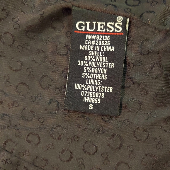 Guess Pea Coat | S | Black - Picture 5 of 6